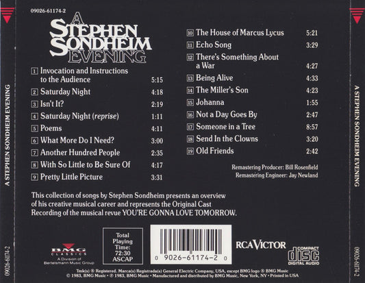 Stephen Sondheim : A Stephen Sondheim Evening (CD, Album, RM)