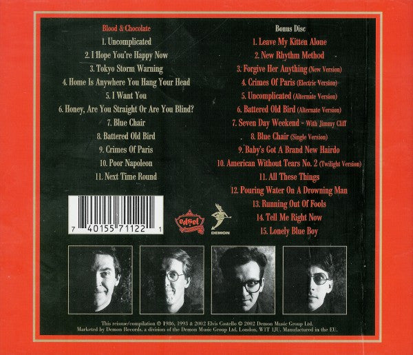 Elvis Costello & The Attractions : Blood & Chocolate (CD, Album, RM + CD, Comp)