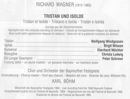 Richard Wagner, Karl Böhm, Orchester der Bayreuther Festspiele, Chor der Bayreuther Festspiele : Tristan Und Isolde (Auszüge) (CD, Comp, RM)
