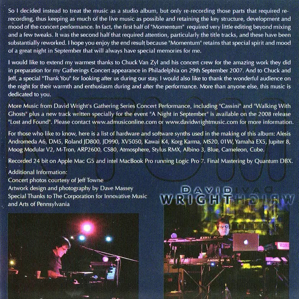 David Wright (2) : Momentum (CD, Album)