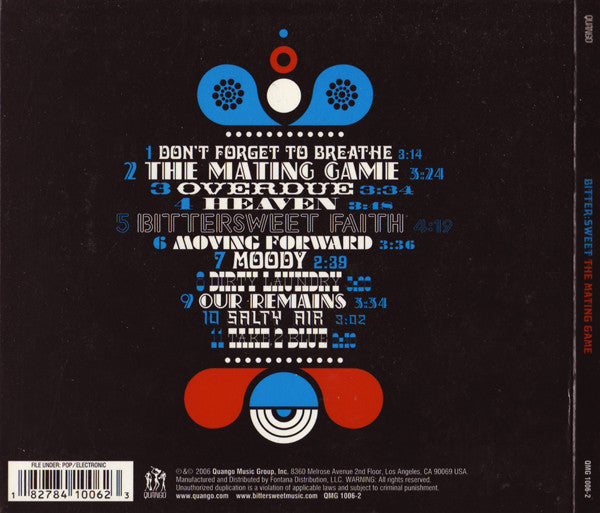 Bitter:Sweet : The Mating Game (CD, Album)