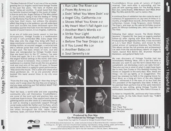 Vintage Trouble :  1 Hopeful Rd.  (CD, Album)