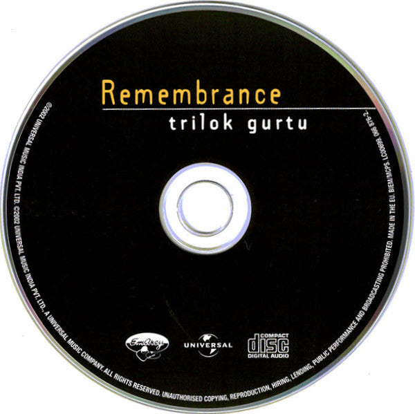 Trilok Gurtu : Remembrance (CD, Album, S/Edition)