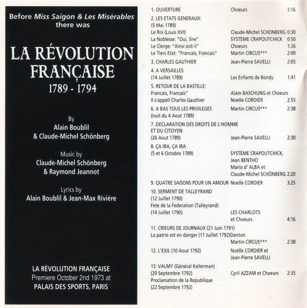 Various : La Révolution Française (CD, Album, RE)