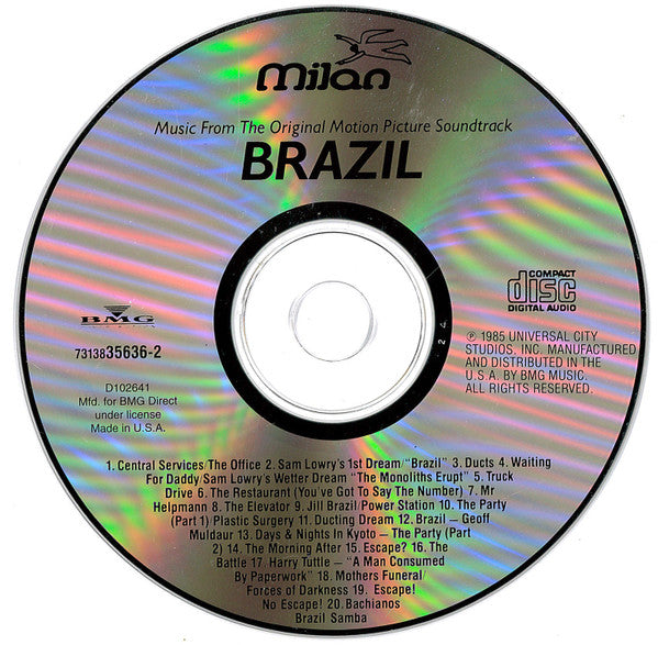 Michael Kamen & National Philharmonic Orchestra : Brazil: Music From The Original Motion Picture Soundtrack (CD, Album, Club, RE)