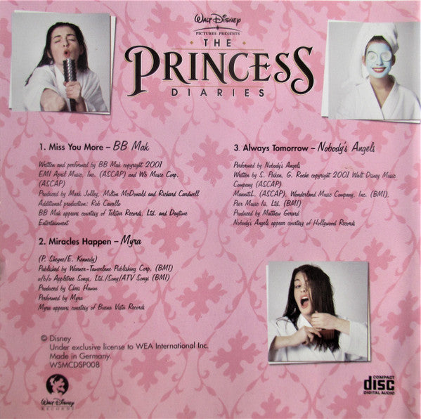 Various : The Princess Diaries (Exclusive Soundtrack Sampler) (CD, Single, Smplr)