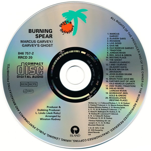 Burning Spear : Marcus Garvey / Garvey's Ghost (CD, Comp, RE, RP, EDC)