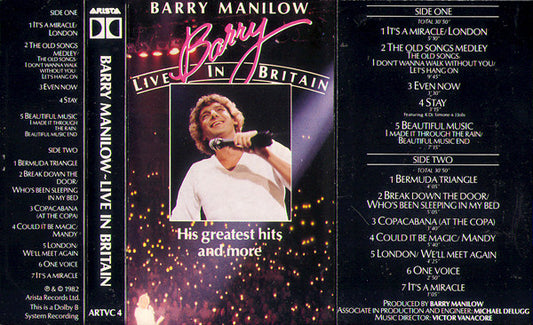 Barry Manilow : Barry Live In Britain (Cass, Album)