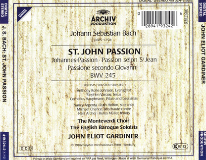 Johann Sebastian Bach - John Eliot Gardiner : St. John Passion / Johannes-Passion / Passion Selon St Jean (2xCD, Album, RE + Box)