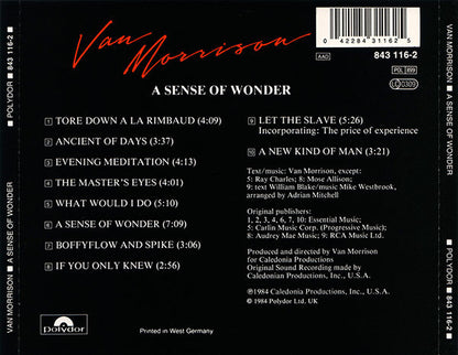 Van Morrison : A Sense Of Wonder (CD, Album, RE, Fre)