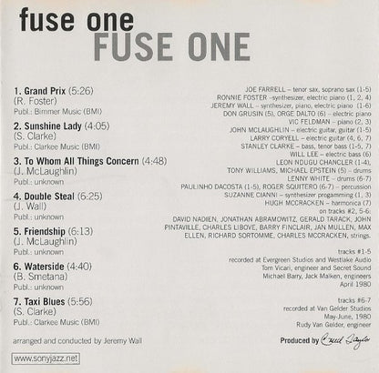 Fuse One : Fuse One (CD, Album)