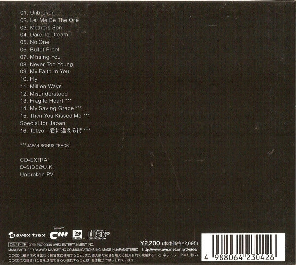 D-Side : Unbroken (CD, Album, Enh)