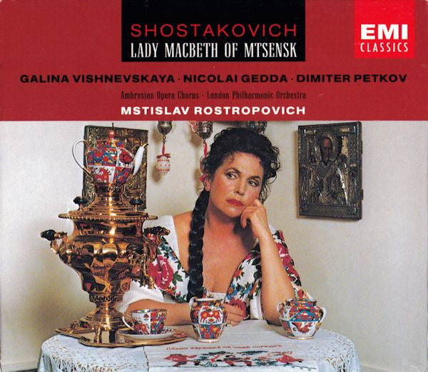 Dmitri Shostakovich - Galina Vishnevskaya, Nicolai Gedda, Dimiter Petkov, The Ambrosian Opera Chorus, London Philharmonic Orchestra, Mstislav Rostropovich : Lady Macbeth Of Mtsensk (2xCD + Box, Album, RE, RM)