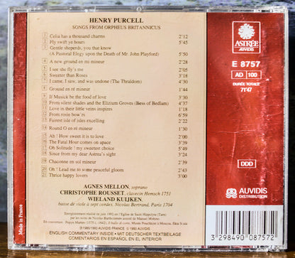Henry Purcell - Agnès Mellon, Christophe Rousset, Wieland Kuijken : Songs From Orpheus Britannicus (CD, Album)
