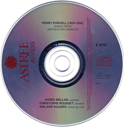 Henry Purcell - Agnès Mellon, Christophe Rousset, Wieland Kuijken : Songs From Orpheus Britannicus (CD, Album)