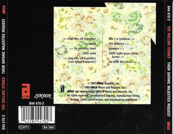 The Rolling Stones : Their Satanic Majesties Request (CD, Album, RE, RM)