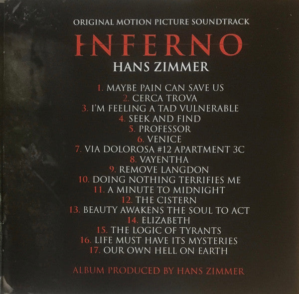 Hans Zimmer : Inferno (Original Motion Picture Soundtrack) (CD, Album)