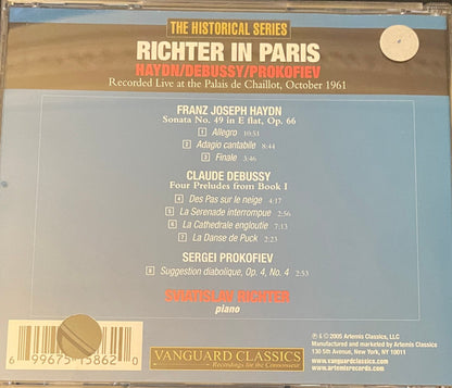 Sviatoslav Richter, Joseph Haydn / Claude Debussy / Sergei Prokofiev : Richter In Paris (CD, Album, RE)