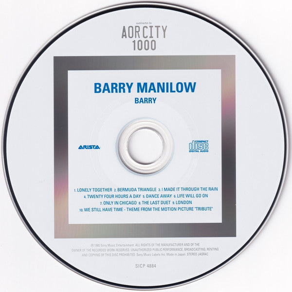 Barry Manilow : Barry (CD, Album, RE, RM)