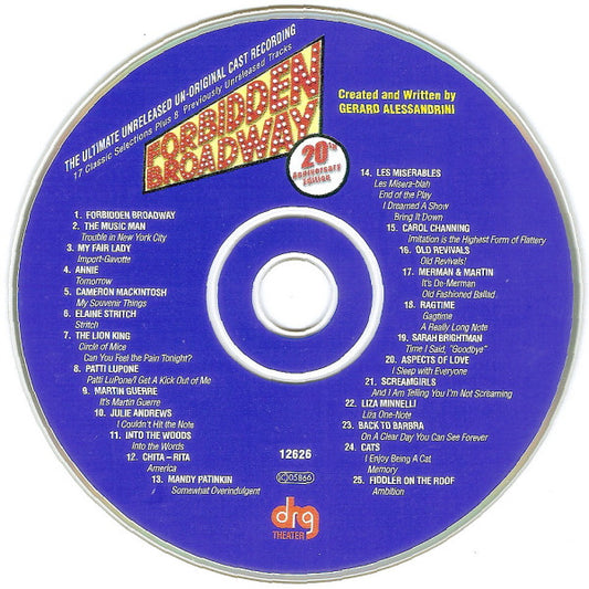 Gerard Alessandrini : Forbidden Broadway - 20th Anniversary Edition (CD, Comp)