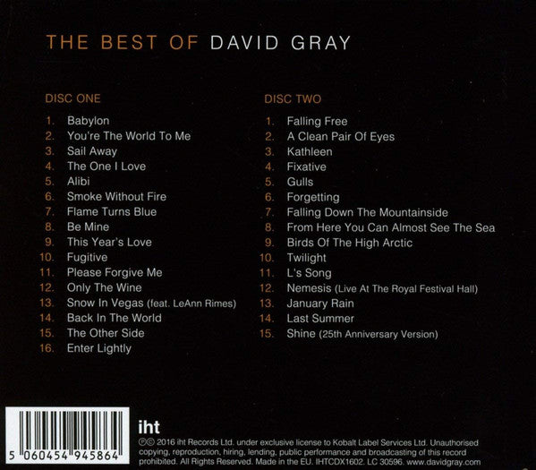 David Gray : The Best Of David Gray (2xCD, Album, Comp, Dlx)