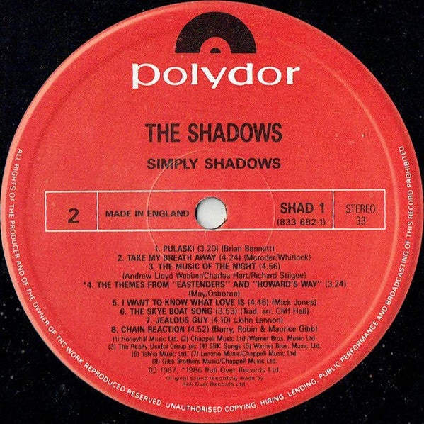 The Shadows : Simply ... Shadows (LP, Album)