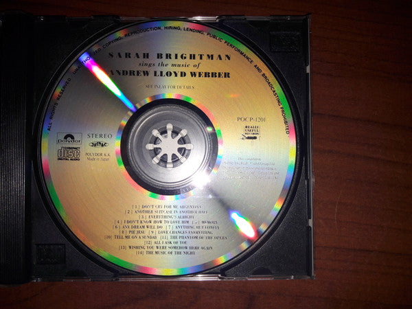 Sarah Brightman, Andrew Lloyd Webber : Sings The Music Of Andrew Lloyd Webber (CD, Comp)