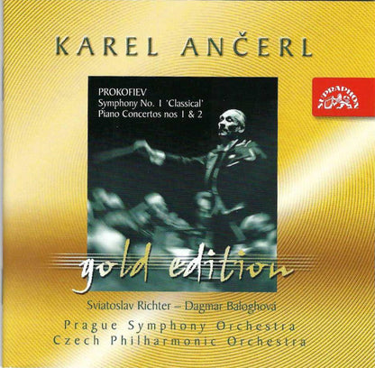 Karel Ančerl, The Prague Symphony Orchestra, The Czech Philharmonic Orchestra, Sviatoslav Richter, Dagmar Baloghová : Sergei Prokofiev : Symphony No. 1 'Classical' / Piano Concertos Nos. 1 & 2 (CD, Comp, Mono, RM)