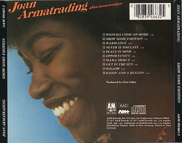Joan Armatrading : Show Some Emotion (CD, Album, RE)